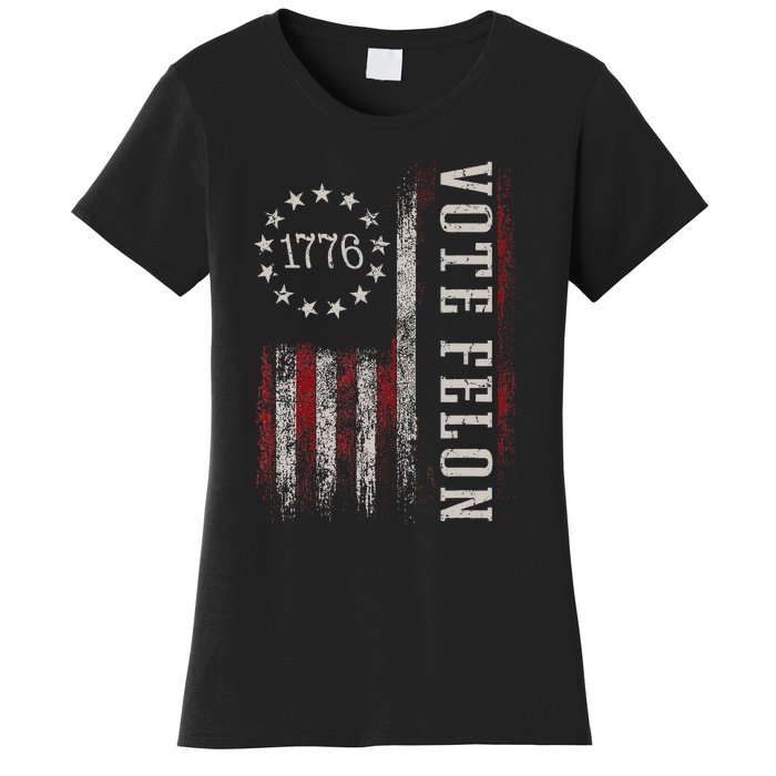 Vote Felon Trump 2024 45 And 47 Women's T-Shirt