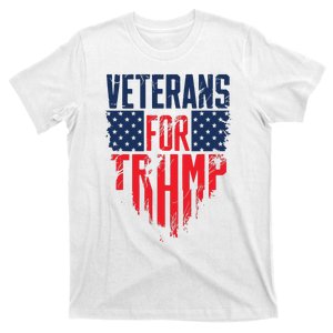 Veterans For Trump American Flag 4th Of July T-Shirt