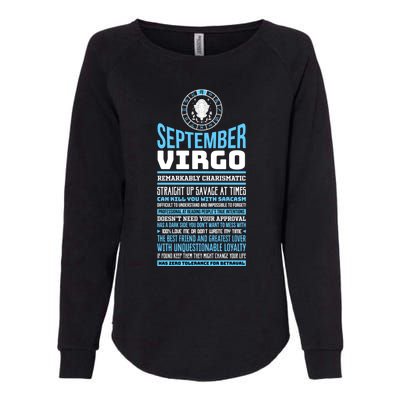 Virgo Facts Traits Horoscope Zodiac Astrological Sign Funny Cool Gift Womens California Wash Sweatshirt