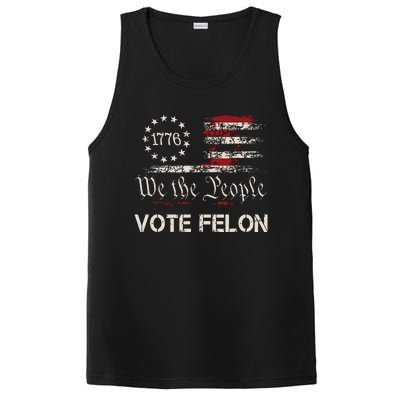 Vote Felon Trump 2024 45 And 47 Funny Vote For The Felon PosiCharge Competitor Tank