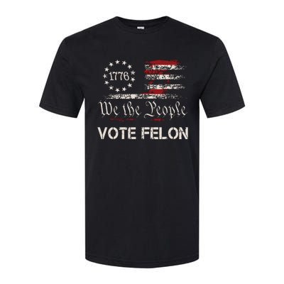 Vote Felon Trump 2024 45 And 47 Funny Vote For The Felon Softstyle CVC T-Shirt