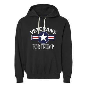 Veterans For Trump Garment-Dyed Fleece Hoodie