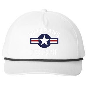 Veterans For Trump Snapback Five-Panel Rope Hat