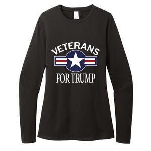 Veterans For Trump Womens CVC Long Sleeve Shirt