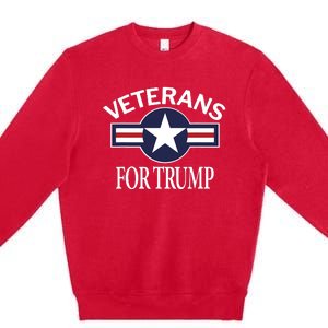 Veterans For Trump Premium Crewneck Sweatshirt