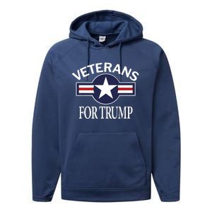 Veterans For Trump Performance Fleece Hoodie