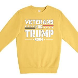 Veterans For Trump 2024 Election 2024 Premium Crewneck Sweatshirt