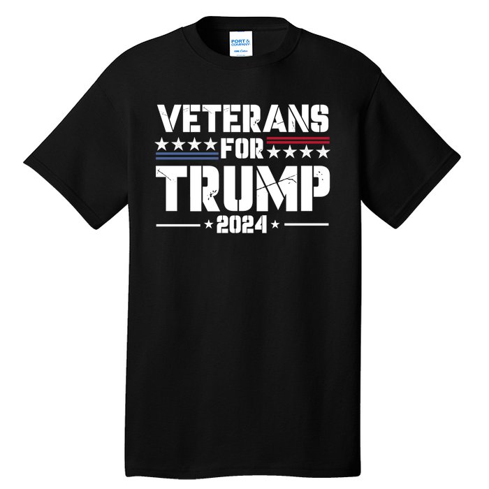 Veterans For Trump 2024 Election 2024 Tall T-Shirt