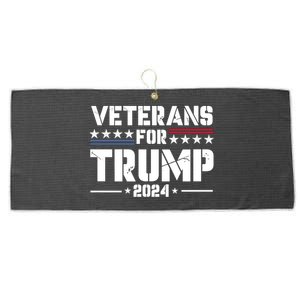 Veterans For Trump 2024 Election 2024 Large Microfiber Waffle Golf Towel