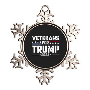 Veterans For Trump 2024 Election 2024 Metallic Star Ornament