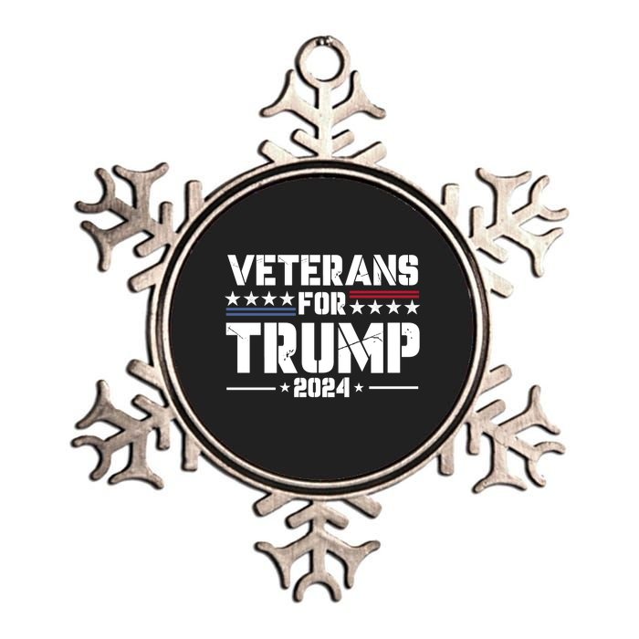 Veterans For Trump 2024 Election 2024 Metallic Star Ornament