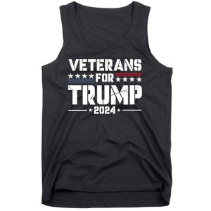 Veterans For Trump 2024 Election 2024 Tank Top