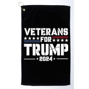 Veterans For Trump 2024 Election 2024 Platinum Collection Golf Towel