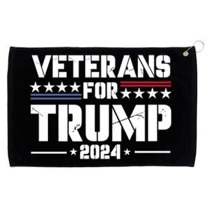 Veterans For Trump 2024 Election 2024 Grommeted Golf Towel