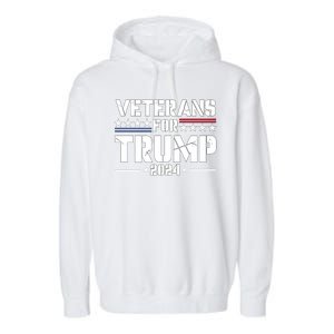 Veterans For Trump 2024 Election 2024 Garment-Dyed Fleece Hoodie