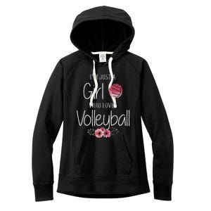 Volleyball For Teens Women Cute Women's Fleece Hoodie