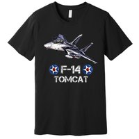 Vintage F14 Tomcat Fighter Jet Military Aviation Premium T-Shirt