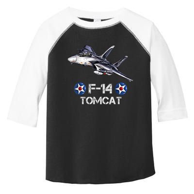 Vintage F14 Tomcat Fighter Jet Military Aviation Toddler Fine Jersey T-Shirt