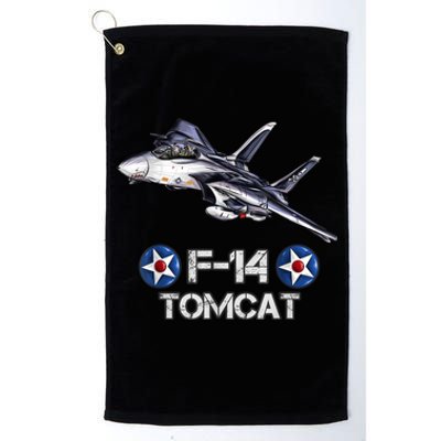 Vintage F14 Tomcat Fighter Jet Military Aviation Platinum Collection Golf Towel