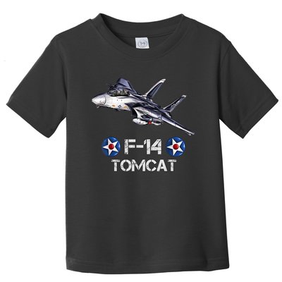 Vintage F14 Tomcat Fighter Jet Military Aviation Toddler T-Shirt