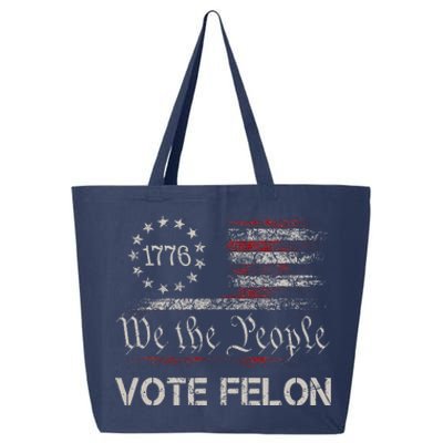 Vote Felon Trump 2024 45 And 47 Funny Vote For The Felon 25L Jumbo Tote