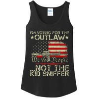 Voting For The Outlaw Trump 2024 Ladies Essential Tank