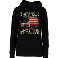 Voting For The Outlaw Trump 2024 Womens Funnel Neck Pullover Hood