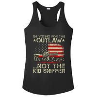 Voting For The Outlaw Trump 2024 Ladies PosiCharge Competitor Racerback Tank