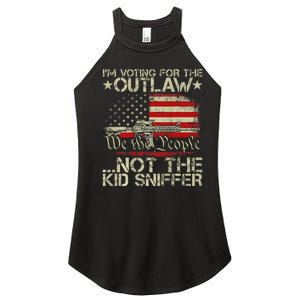 Voting For The Outlaw Trump 2024 Women's Perfect Tri Rocker Tank