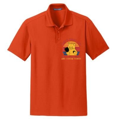 Vinatge Funny Thats What I Do Cat Lovers Paddleball Pickleball Player Gift Dry Zone Grid Polo