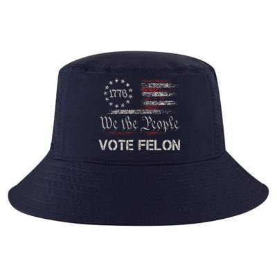 Vote Felon Trump 2024 45 And 47 Funny Vote For The Felon Cool Comfort Performance Bucket Hat