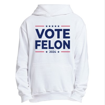 Vote Felon Trump 2024 45 And 47 Funny Vote For The Felon Urban Pullover Hoodie