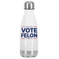 Vote Felon Trump 2024 45 And 47 Funny Vote For The Felon Stainless Steel Insulated Water Bottle