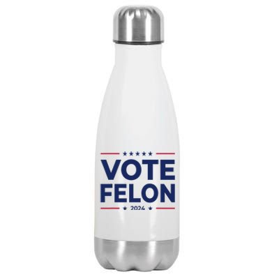 Vote Felon Trump 2024 45 And 47 Funny Vote For The Felon Stainless Steel Insulated Water Bottle