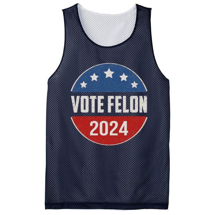 Vote Felon Trump 2024 45 And 47 Funny Vote For The Felon Mesh Reversible Basketball Jersey Tank