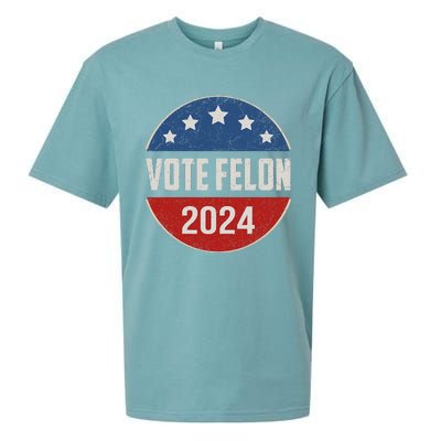 Vote Felon Trump 2024 45 And 47 Funny Vote For The Felon Sueded Cloud Jersey T-Shirt