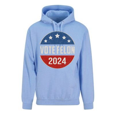 Vote Felon Trump 2024 45 And 47 Funny Vote For The Felon Unisex Surf Hoodie