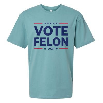 Vote Felon Trump 2024 45 And 47 Funny Vote For The Felon Sueded Cloud Jersey T-Shirt