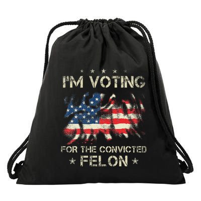 Voting For The Outlaw Not The Sniffer Drawstring Bag