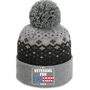 Veterans For Trump 2024 Pro American Troops The Baniff Cuffed Pom Beanie