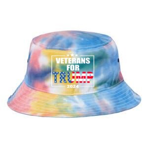 Veterans For Trump 2024 Pro American Troops Tie Dye Newport Bucket Hat