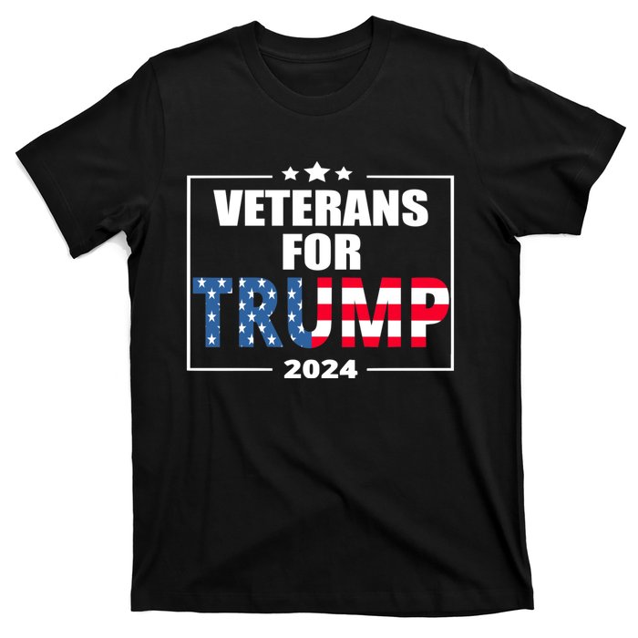 Veterans For Trump 2024 Pro American Troops T-Shirt