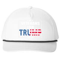 Veterans For Trump 2024 Pro American Troops Snapback Five-Panel Rope Hat