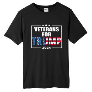 Veterans For Trump 2024 Pro American Troops Tall Fusion ChromaSoft Performance T-Shirt