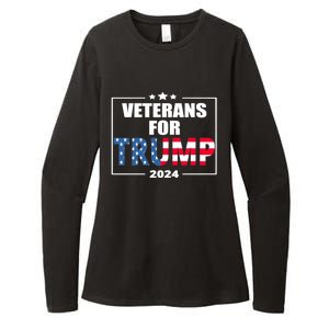 Veterans For Trump 2024 Pro American Troops Womens CVC Long Sleeve Shirt