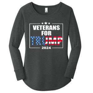 Veterans For Trump 2024 Pro American Troops Women's Perfect Tri Tunic Long Sleeve Shirt