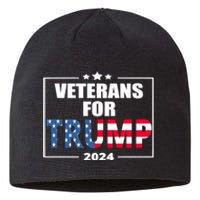 Veterans For Trump 2024 Pro American Troops Sustainable Beanie