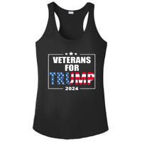 Veterans For Trump 2024 Pro American Troops Ladies PosiCharge Competitor Racerback Tank