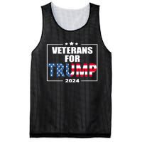 Veterans For Trump 2024 Pro American Troops Mesh Reversible Basketball Jersey Tank