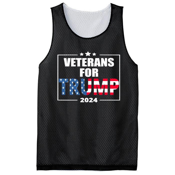 Veterans For Trump 2024 Pro American Troops Mesh Reversible Basketball Jersey Tank